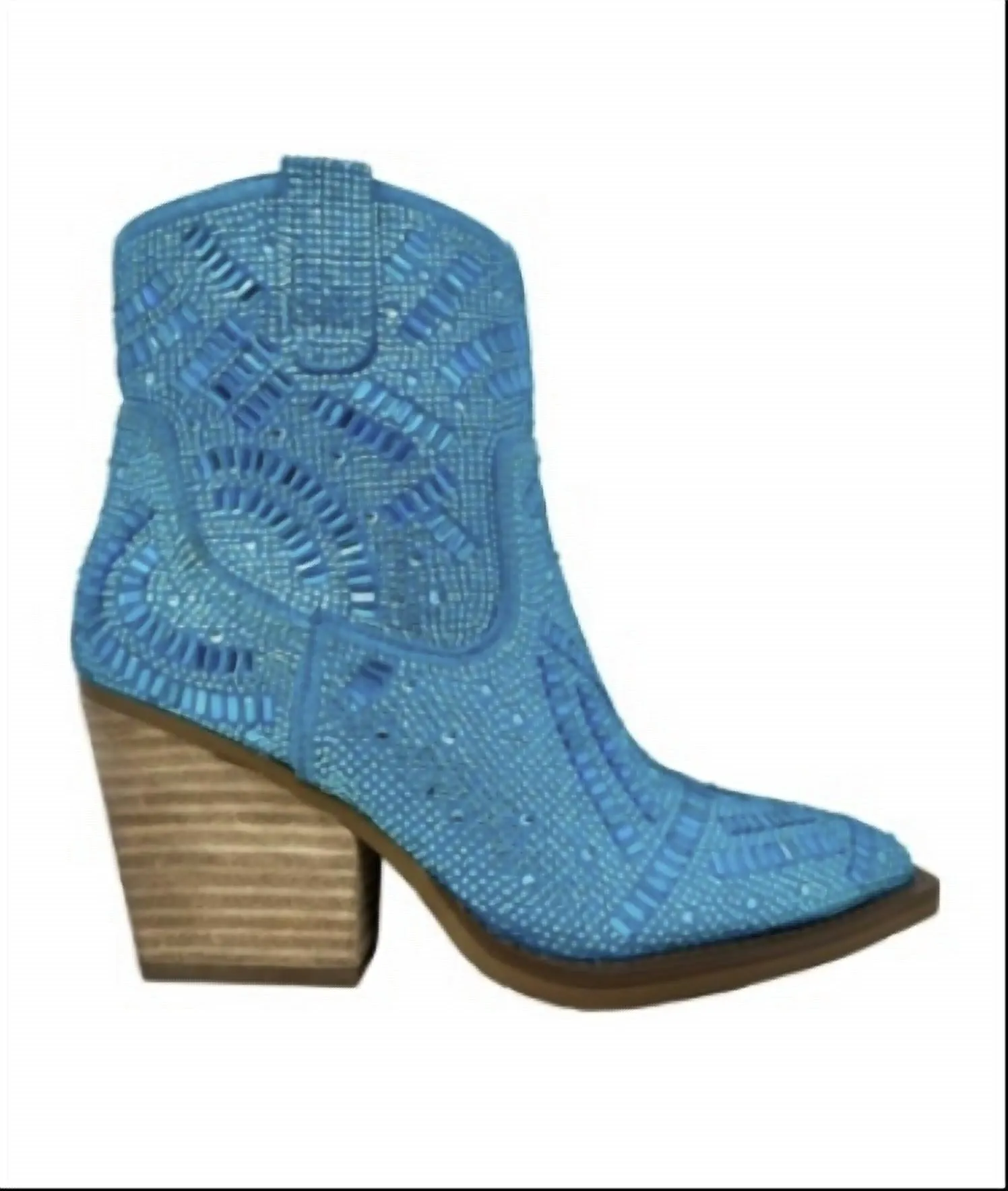 Tokyo Mode Biking Trip Women's Blinging Maze Bootie In Turquoise