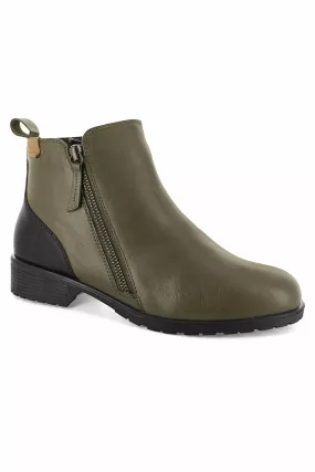 Women's Sandringham Boots - Wide In Olive Dual Density Outsole
