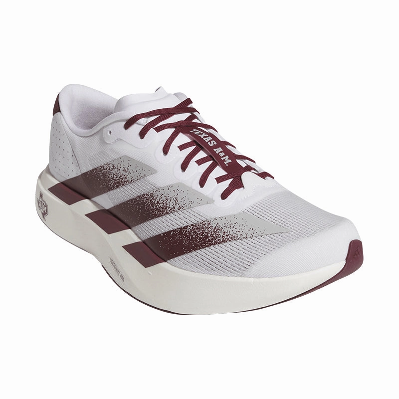 Men's Adizero EVO SL Texas A&M White/Maroon Urban Speed Sustainable Stitching