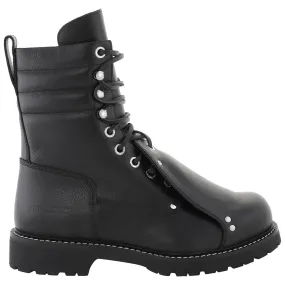 Burberry Lace Guard Detail Leather Ankle Boots Quick Drying Rough Trail Hiker