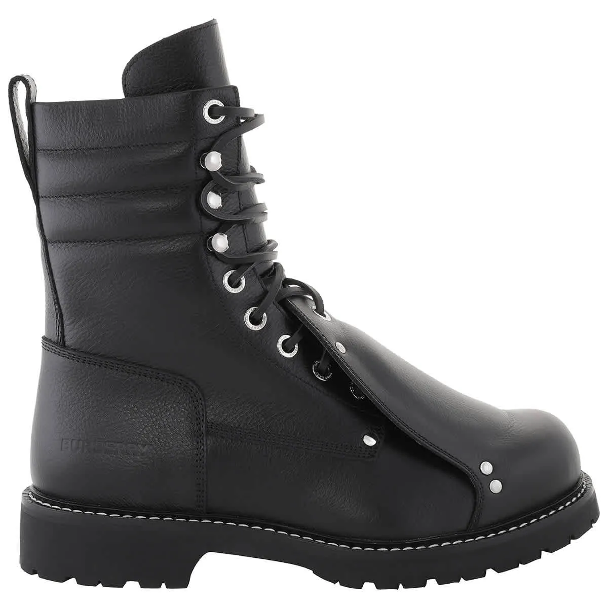 Burberry Lace Guard Detail Leather Ankle Boots Quick Drying Rough Trail Hiker