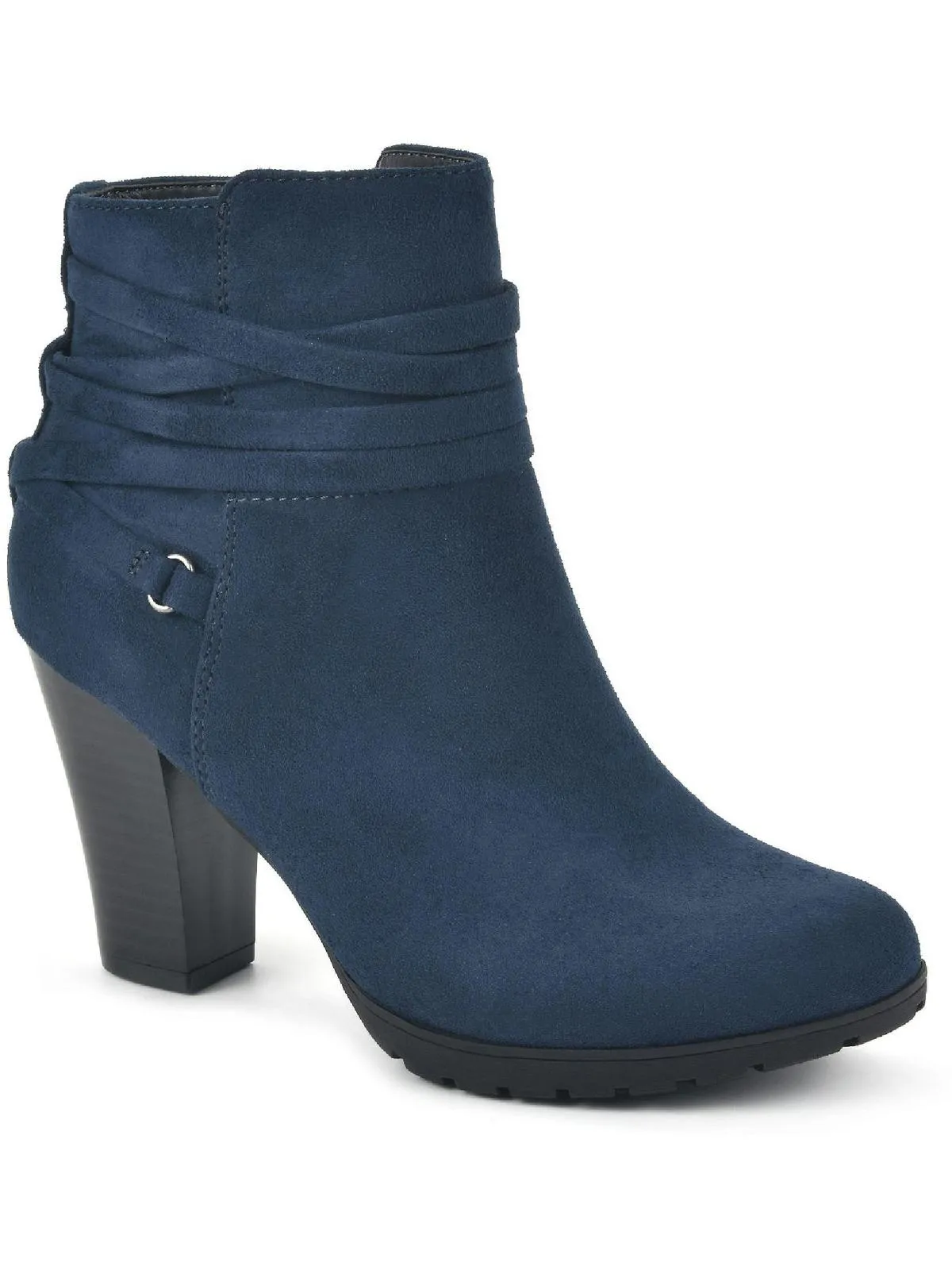 Spade Womens Strappy Almond Toe Ankle Boots Western Style