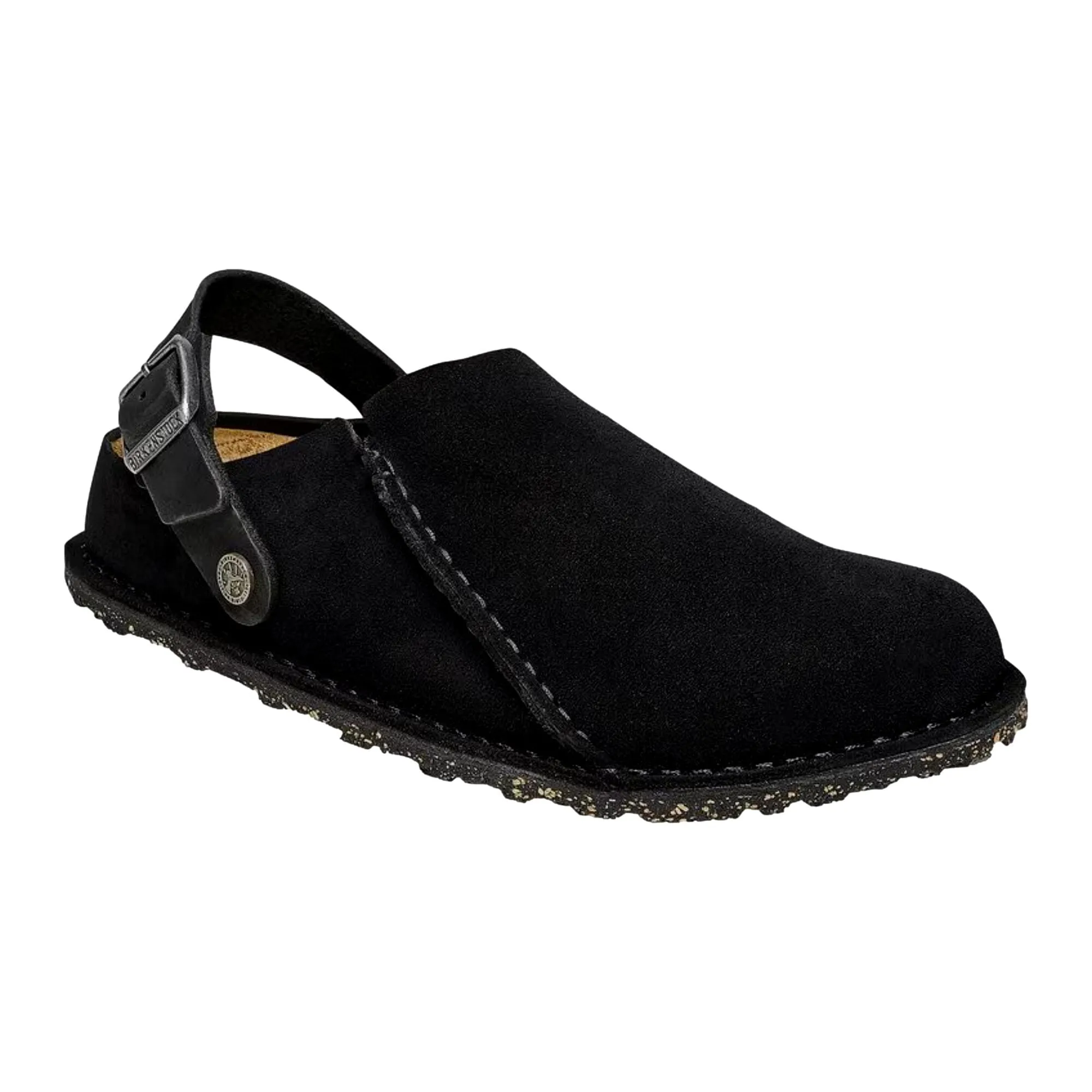 Birkenstock Lutry Premium Suede Black  1025323 Men's Slip On Easy