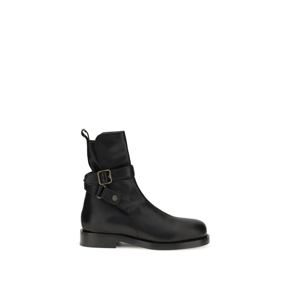 PullOn Burberry Buckle Ankle Men's Boots