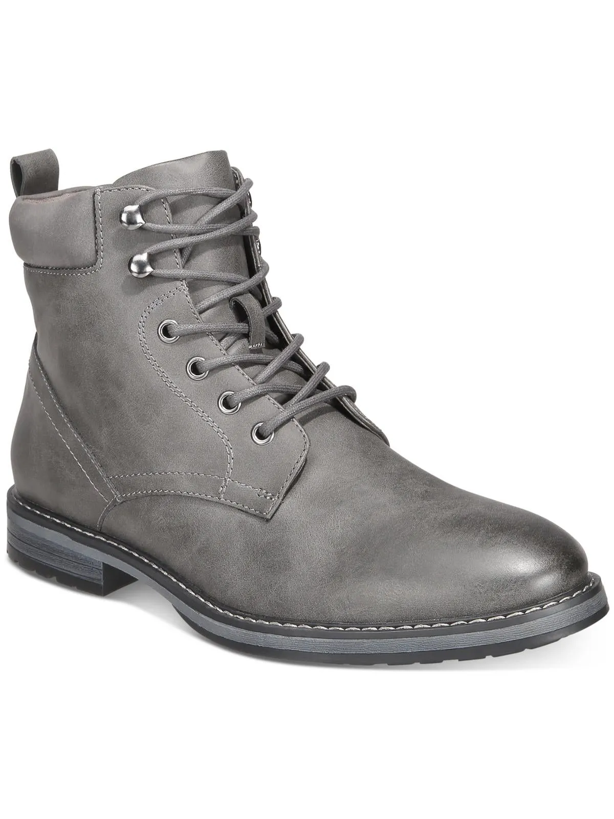 Westin Mens Faux Leather Lace-Up Ankle Boots Functional Build