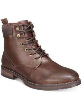 Wide Range Westin Mens Faux Leather Round Toe Combat & Lace-up Boots