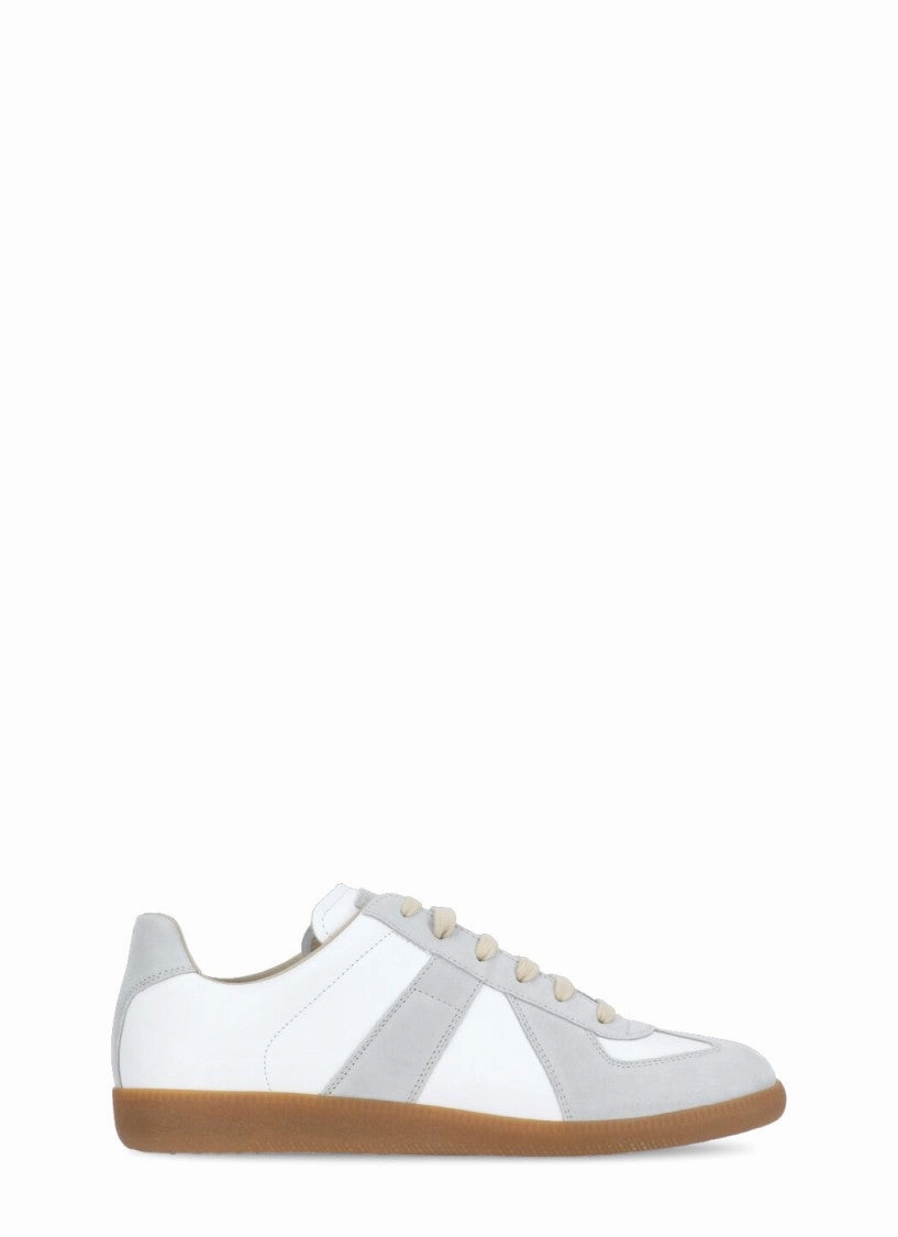 Heat Dissipating Design White Leather Replica Sneakers