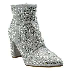 Women's Country Concert Bootie In Silver Classic Appeal