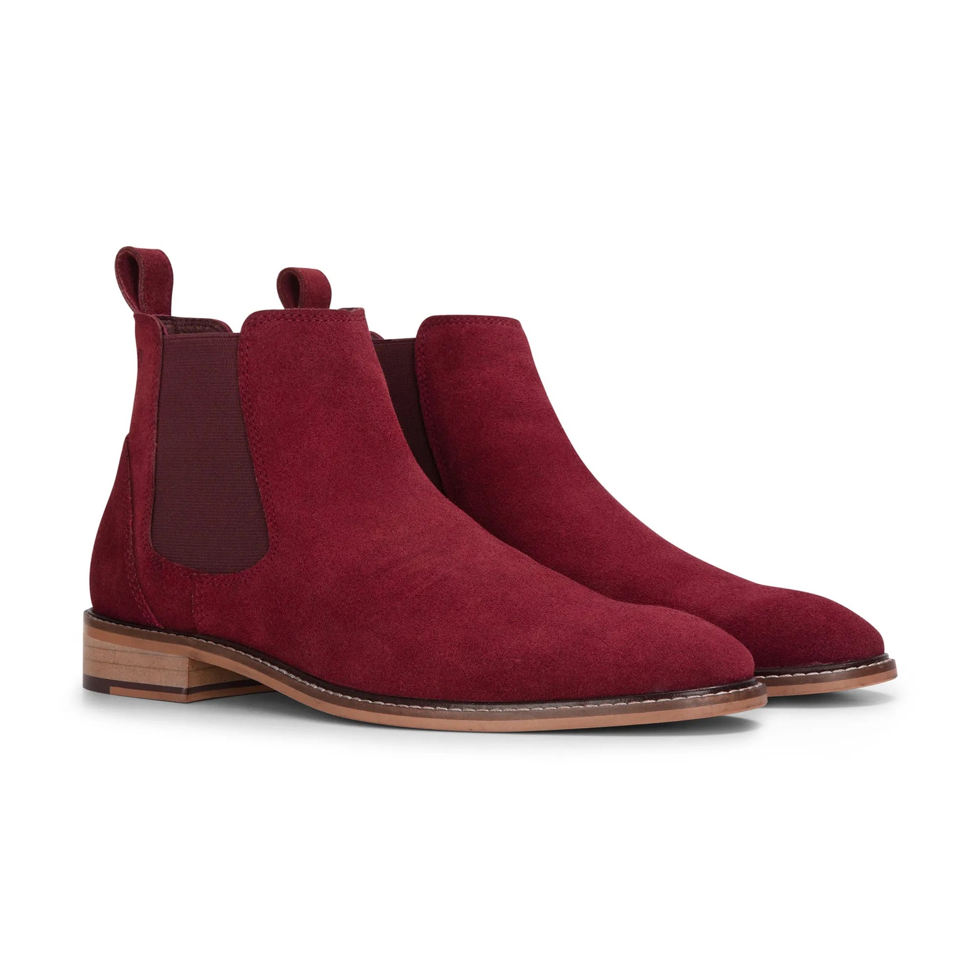 Insulated Rainy Day Commuter Traction Enhanced Base Suede Leather Slip On Chelsea Ankle Boots