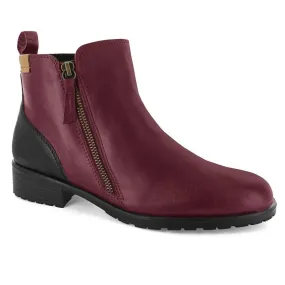 Women's Sandringham Boots - Wide In Merlot Durable Stitching