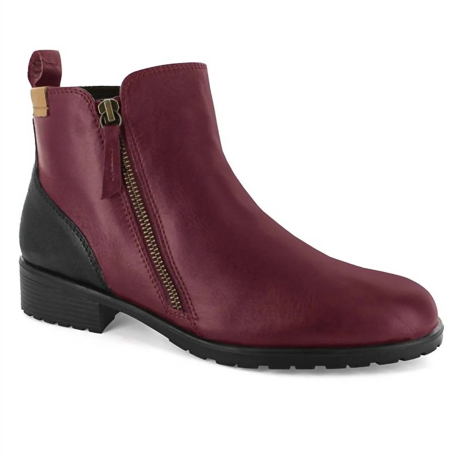Women's Sandringham Boots - Wide In Merlot Toe Protection Tech