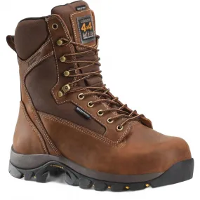 Forrest 8" Soft Toe Insulated Waterproof Work Boot In Dark Brown rain walk Waterproof Cold Weather Commuter