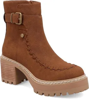 Training Rugged Built Snowy Path Women's Toula Lug Sole Boot In Cognac