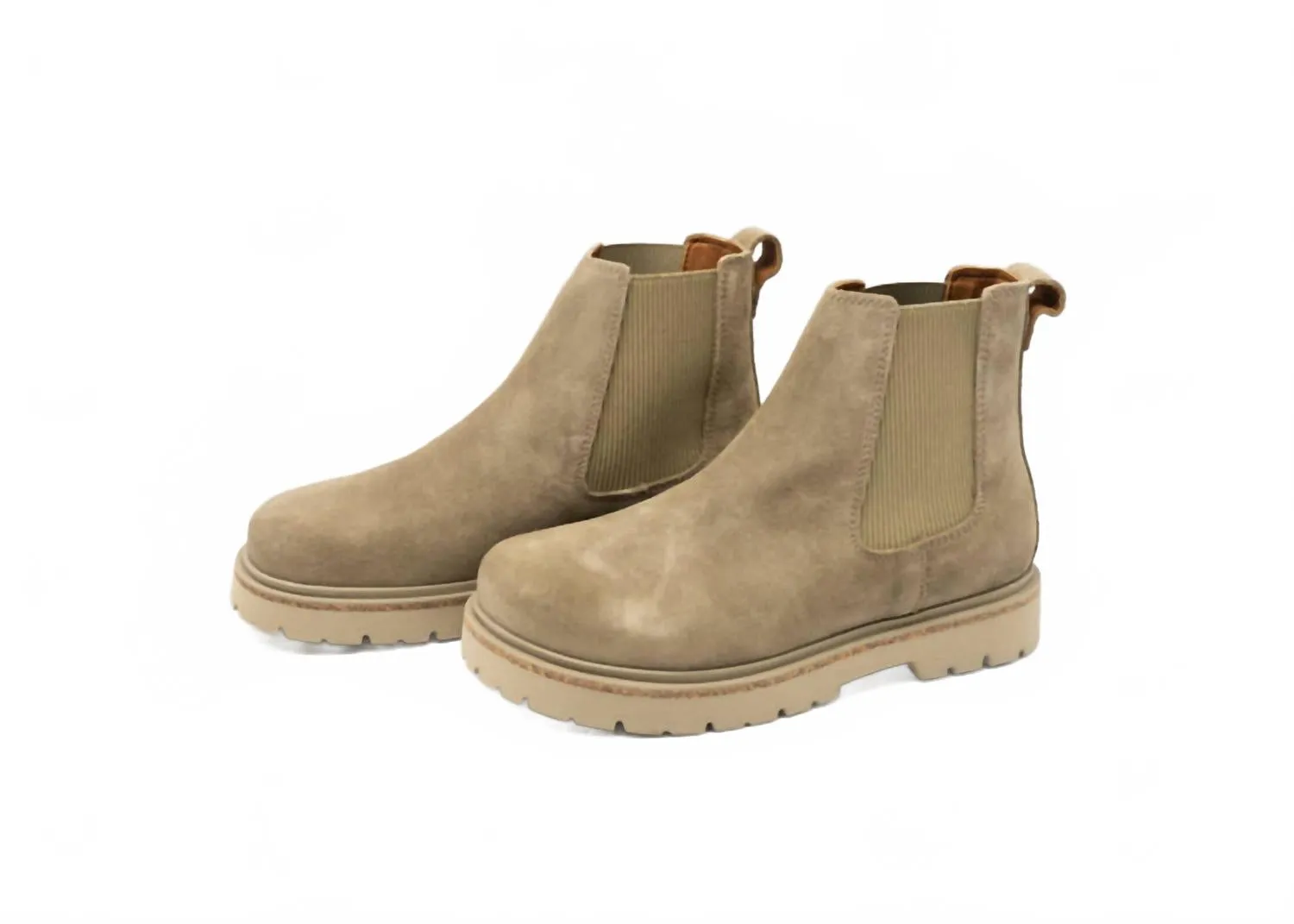 Women's Highwood Suede Ankle Boots In Taupe Soft Sole Travel Ready