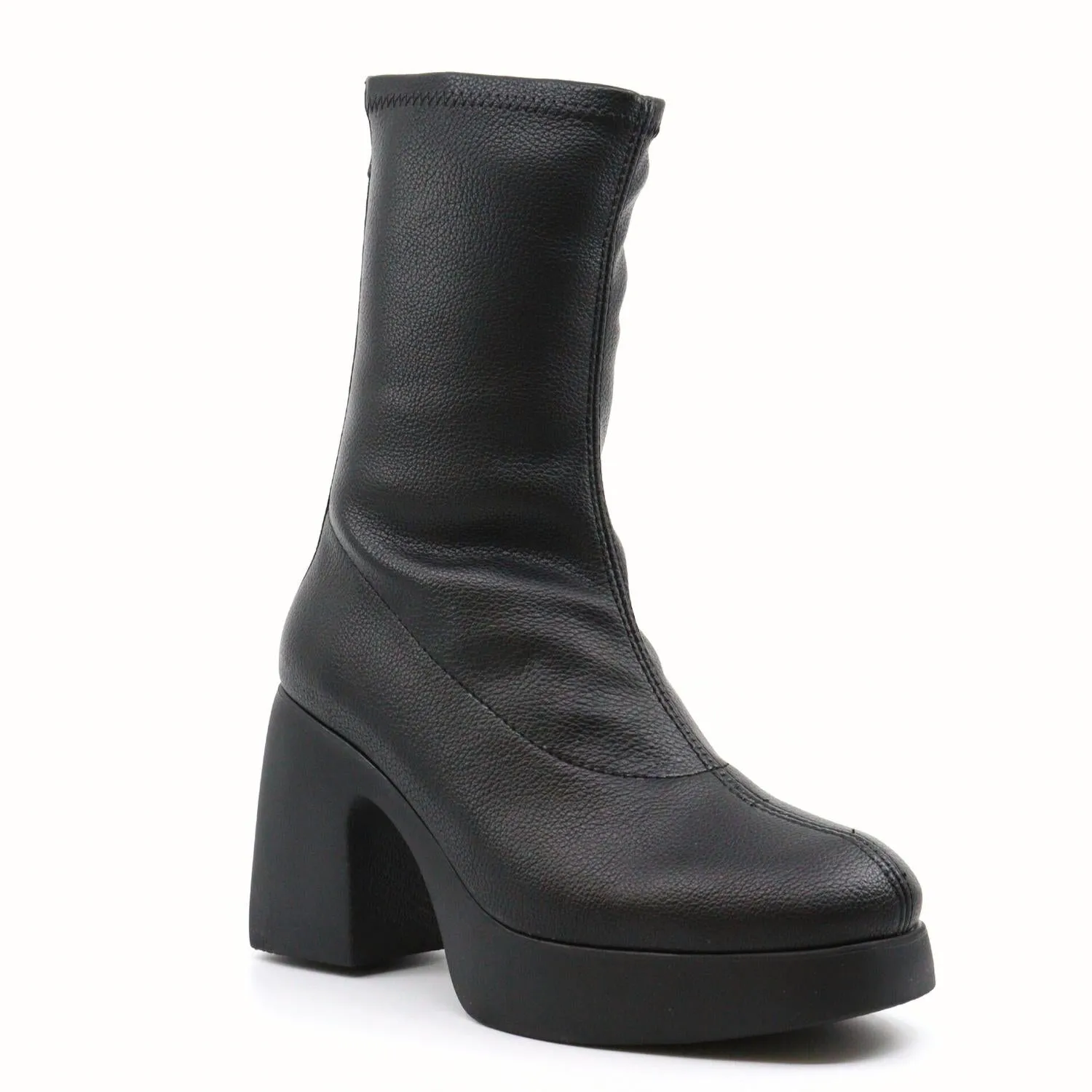 Women Camelus Stretch Boot In Black Comfort Lining Daily Walks