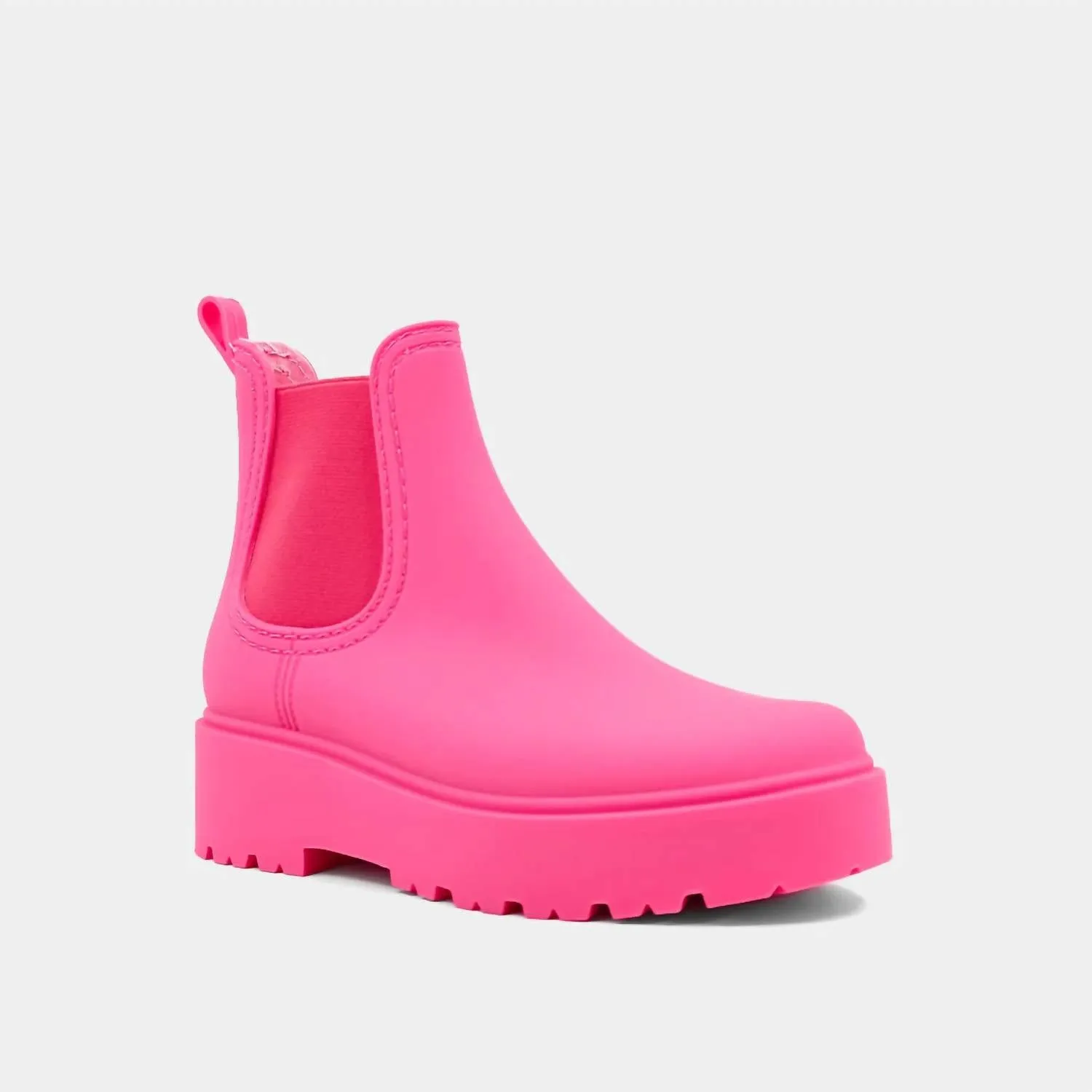 Waterproof Cold Weather Commuter Women Winnie Chunky Platform Boots In Hot Pink