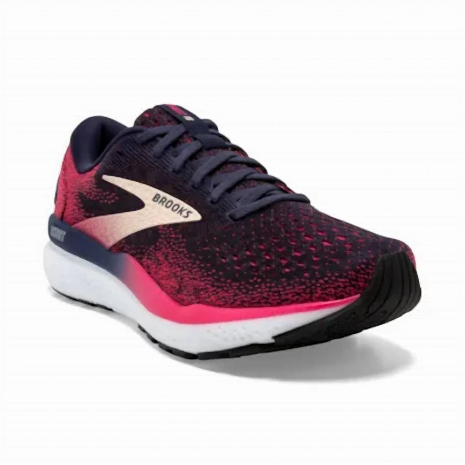 Women Ghost 16 120407 Wide Running Shoes In 422 Navy/raspberry 3D Molded Insole
