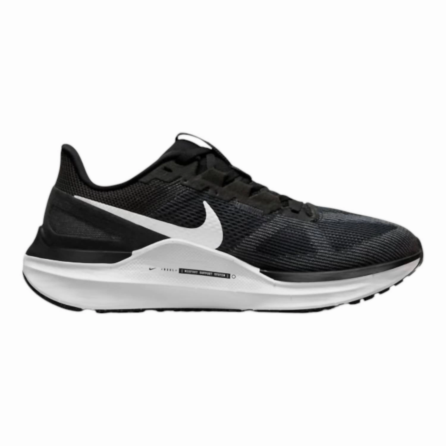 Women's Air Zoom Structure 25 Shoes In Black/dark Smoke Grey/white recreational running