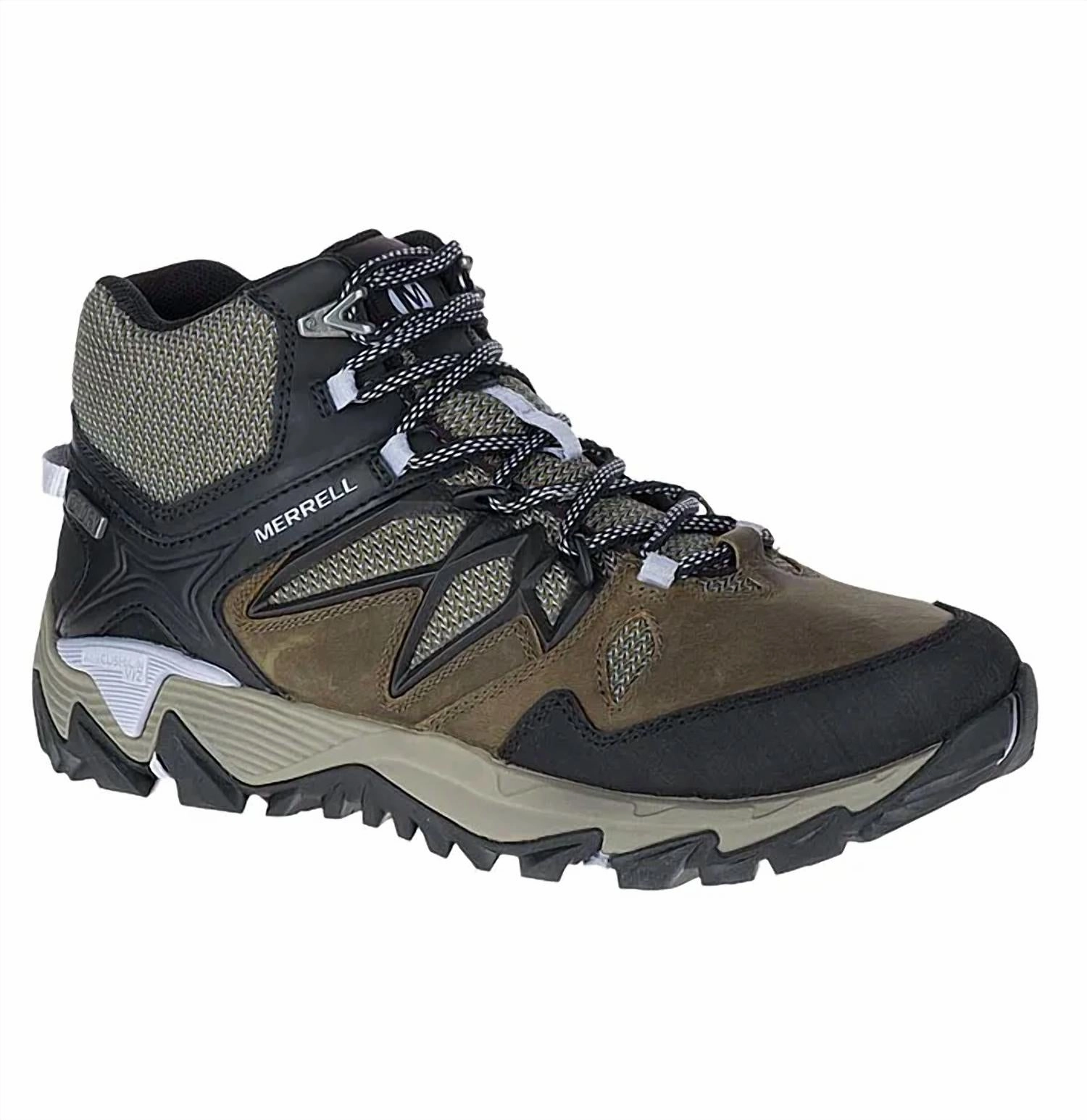 Women's All Out Blaze 2 Mid Wp Shoes - Medium In Dark Olive Flexible Outsole Grooves hook - and - loop shoes