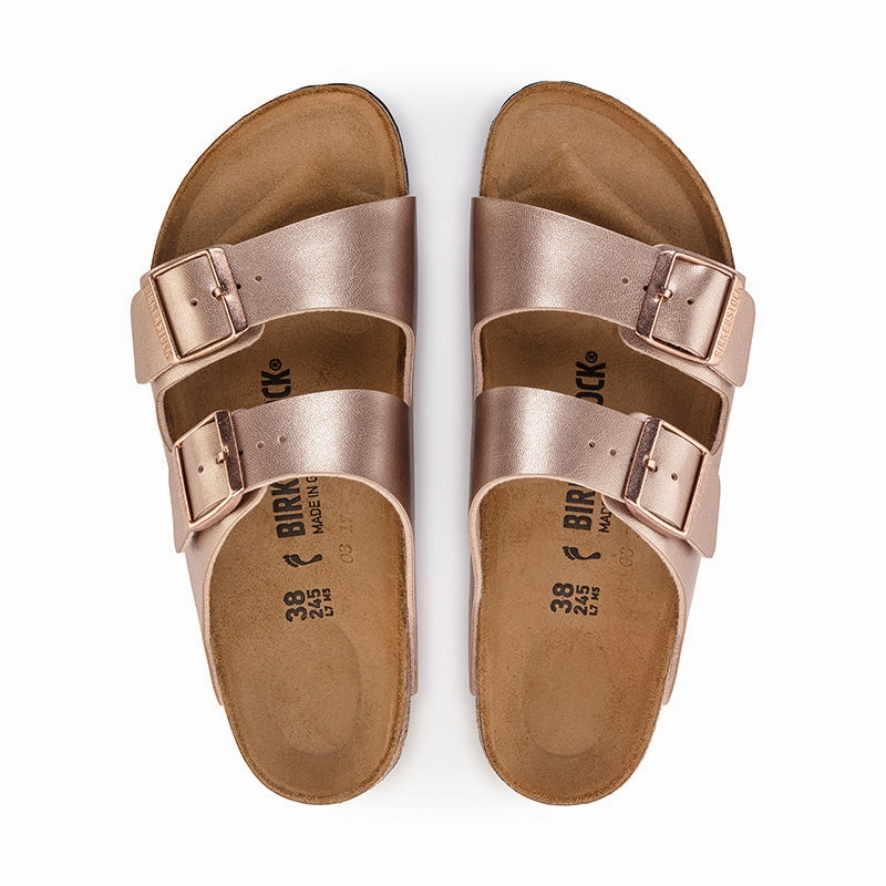 Women's Arizona Metallic Copper Birko-Flor Clean Vibe Breezy Fit