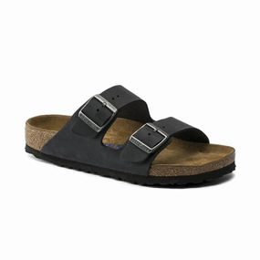 Blue Sky Comfort Straps Women's Arizona Soft Footbed Black Oiled Leather
