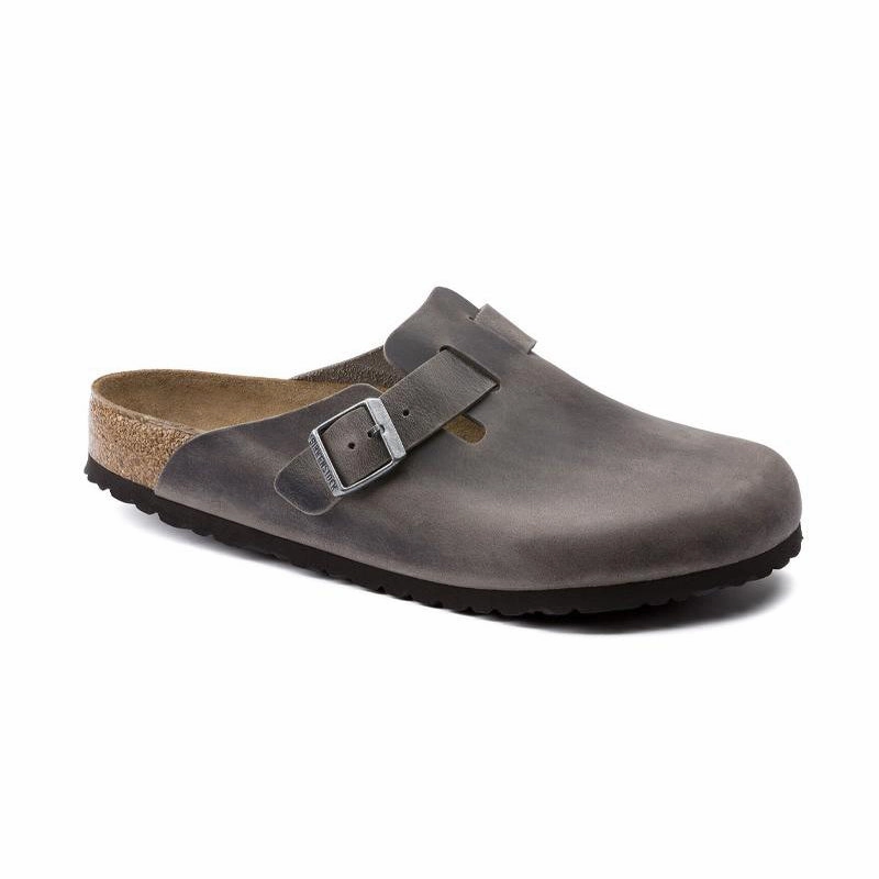 Women's Boston Soft Footbed (NARROW) Iron Oiled Leather Contoured Footbed Shape