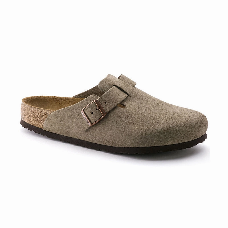 Fashion Go Women's Boston Soft Footbed Narrow Taupe Suede