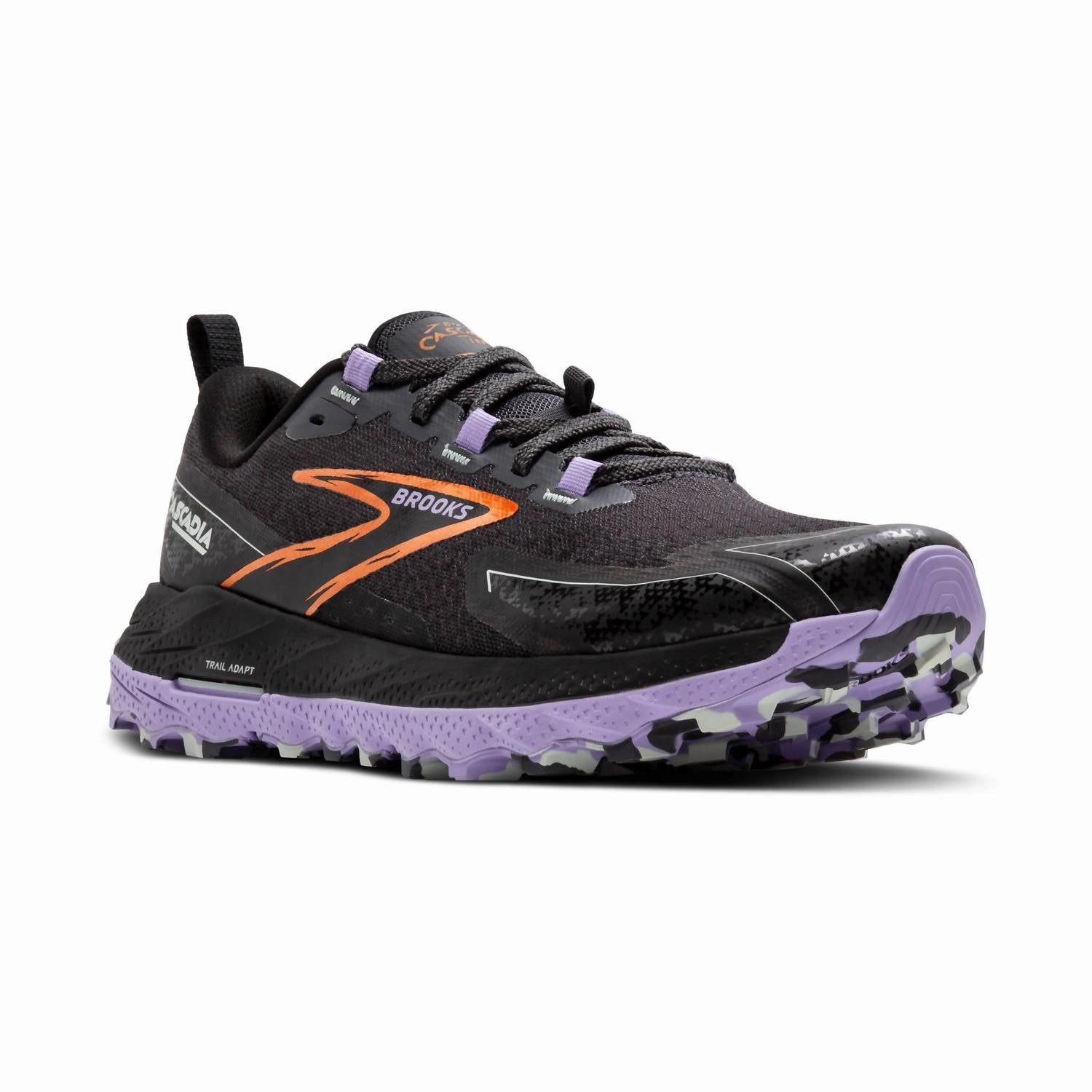 reflective shoe element Women's Cascadia 18 Trail-Running Shoes In Black