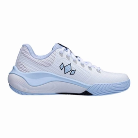 medium width padded insoles Women's Court Flo Pickleball Shoes In White/sky Blue