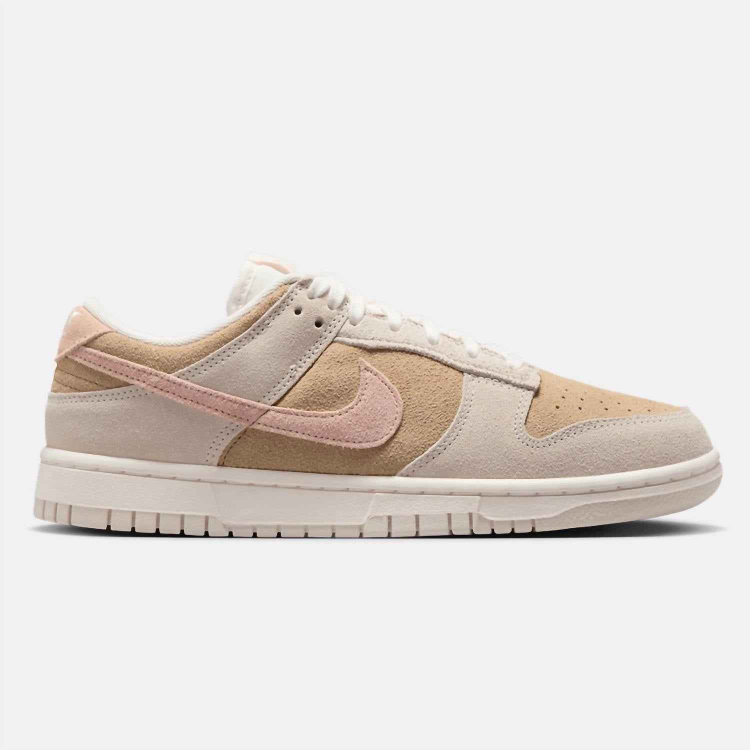 Women's Dunk Low Shoes In Phantom Washed Coral Torsion Response System Micro Grooves