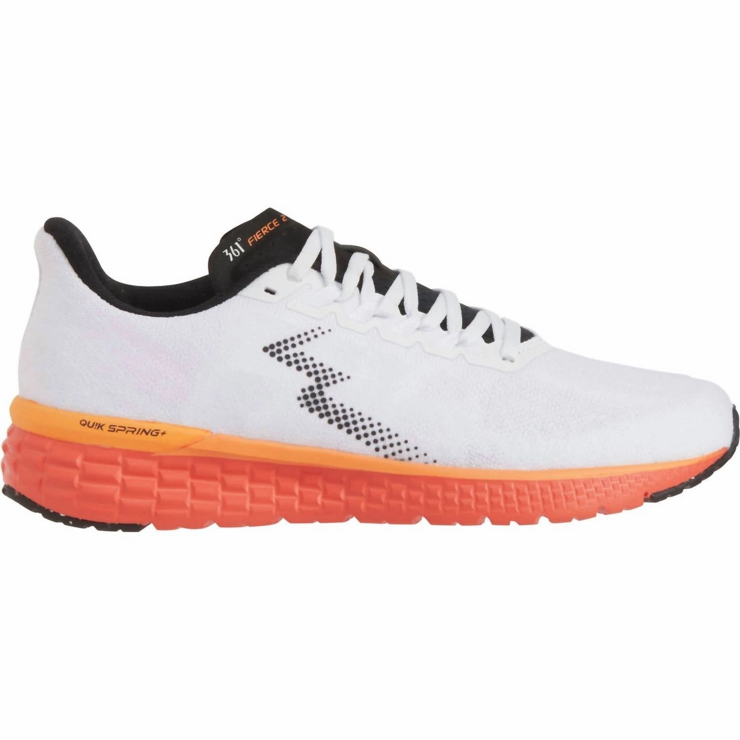 Women's Fierce 2 Running Shoes - Medium Width In White, Mandarin Red seniors Training Footwear