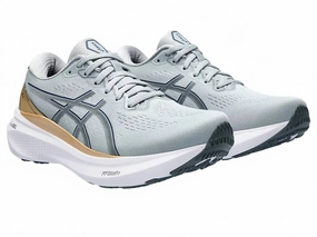 Women??S Gel Kayano 30 Piedmont In Steel Grey Weather Resistant Layer Outsoles Flex Zones