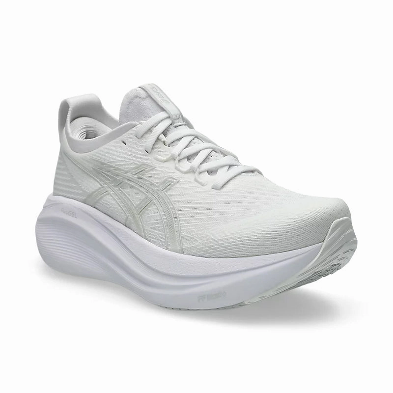 High Support Women's Gel-Nimbus 27 White/Glacier Grey