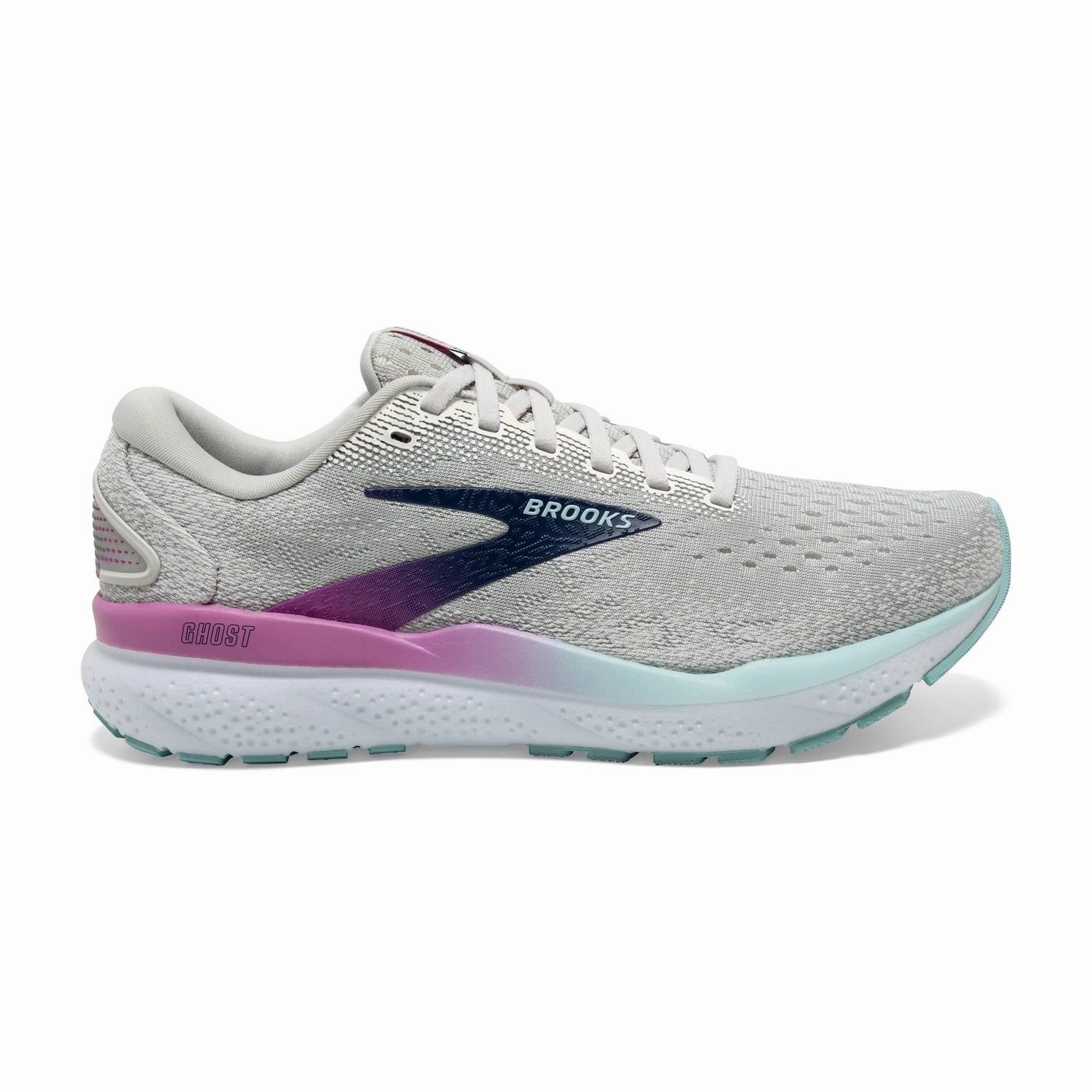 Women's Ghost 16 Running Shoes In White/grey/blue short - distance - runner