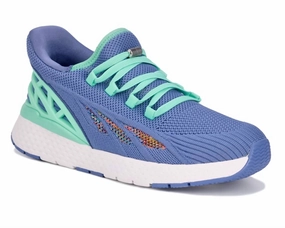 Women's Halo Slip Resistant Athletic Shoes In Blue Mesh Combo walkers' demand