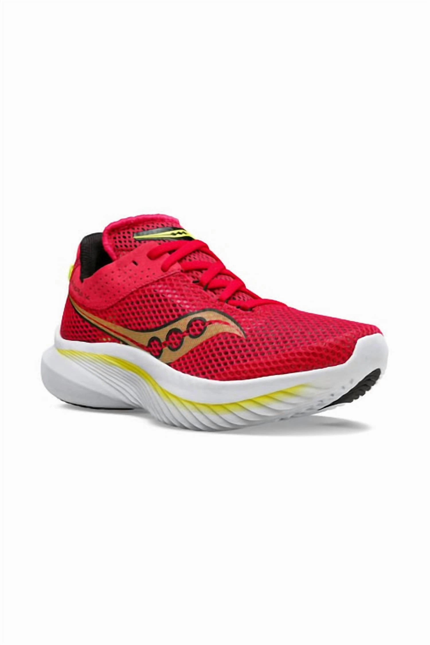 odor - control technology Dynamic Upper Weave Women's Kinvara 14 Shoes In Red Rose