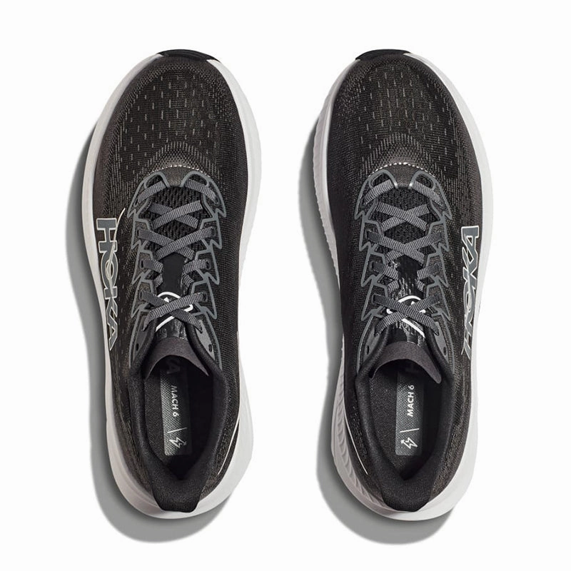 Women's Mach 6 Black/White step - in comfort quarter - length running wear