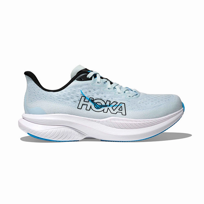 Comfortable foot wrap running alone shoes Women's Mach 6 Tundra Blue/Rain Drop