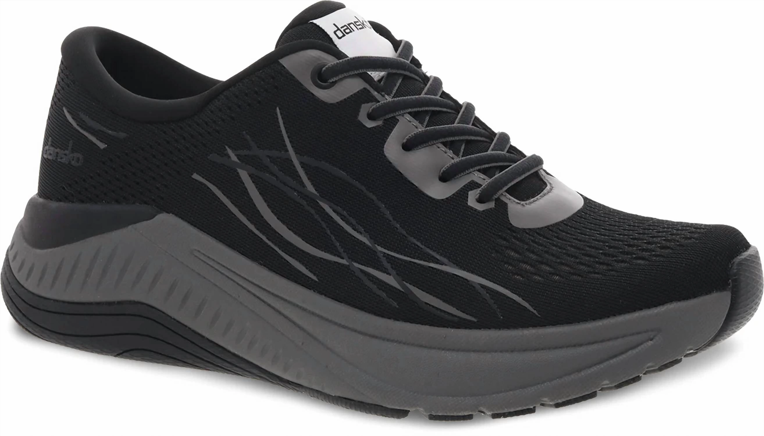 Women's Pace Mesh Shoes - Wide In Black/grey Rebound Energy Pods