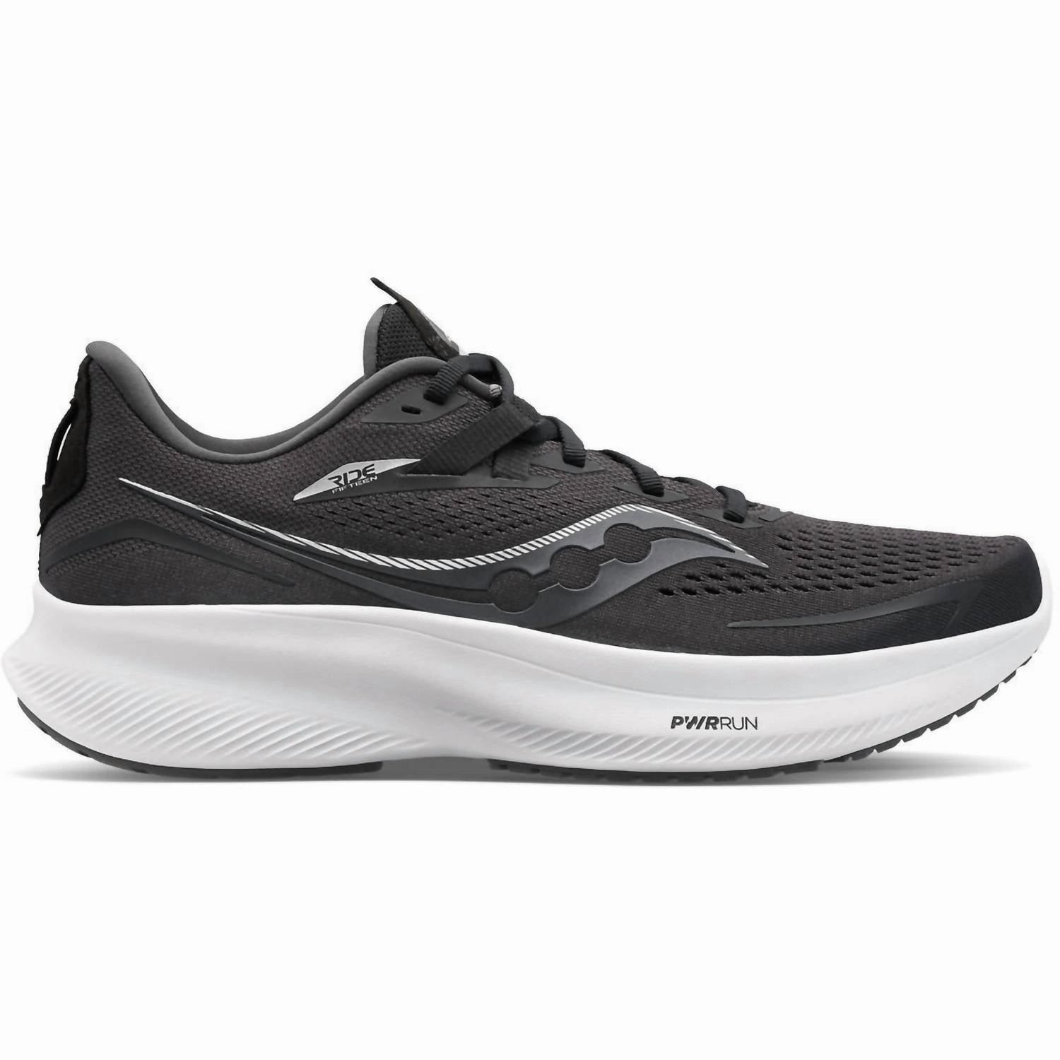 running in coastal areas Strobel Lasted Women's Ride 15 Running Shoes In Black/white