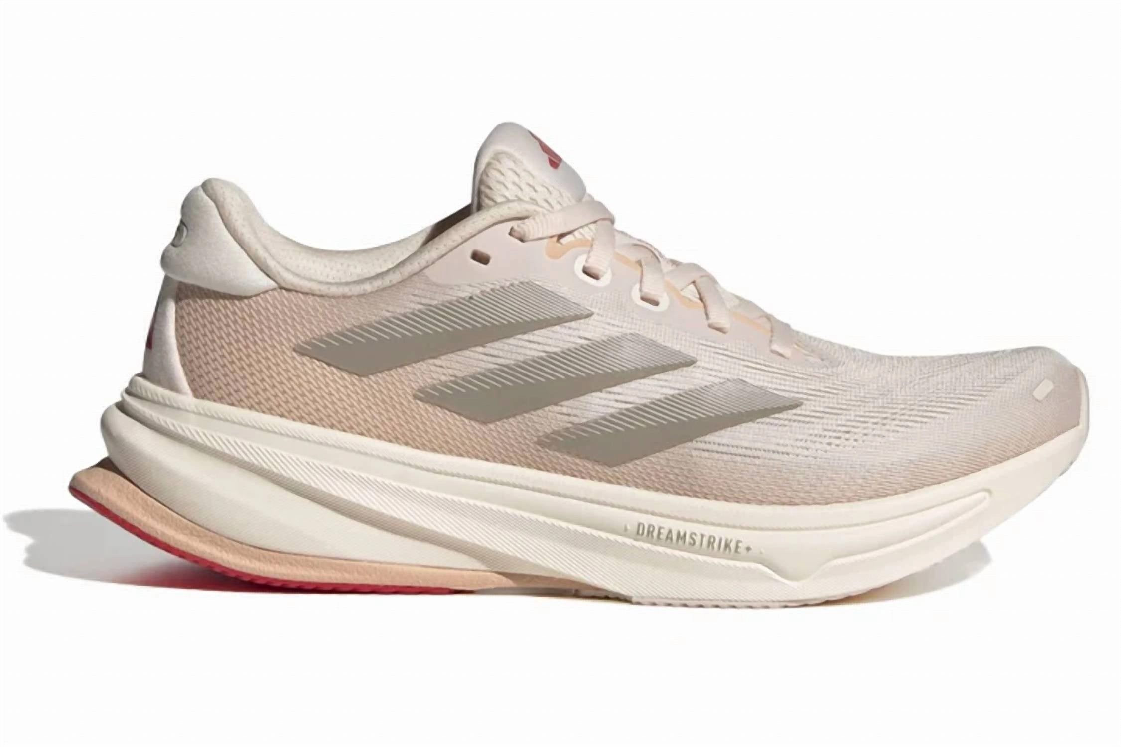 Women's Supernova Rise 2 Shoes In Wonder Quartz/champagne Metallic/pure Ruby Pressure Dispersing Insole
