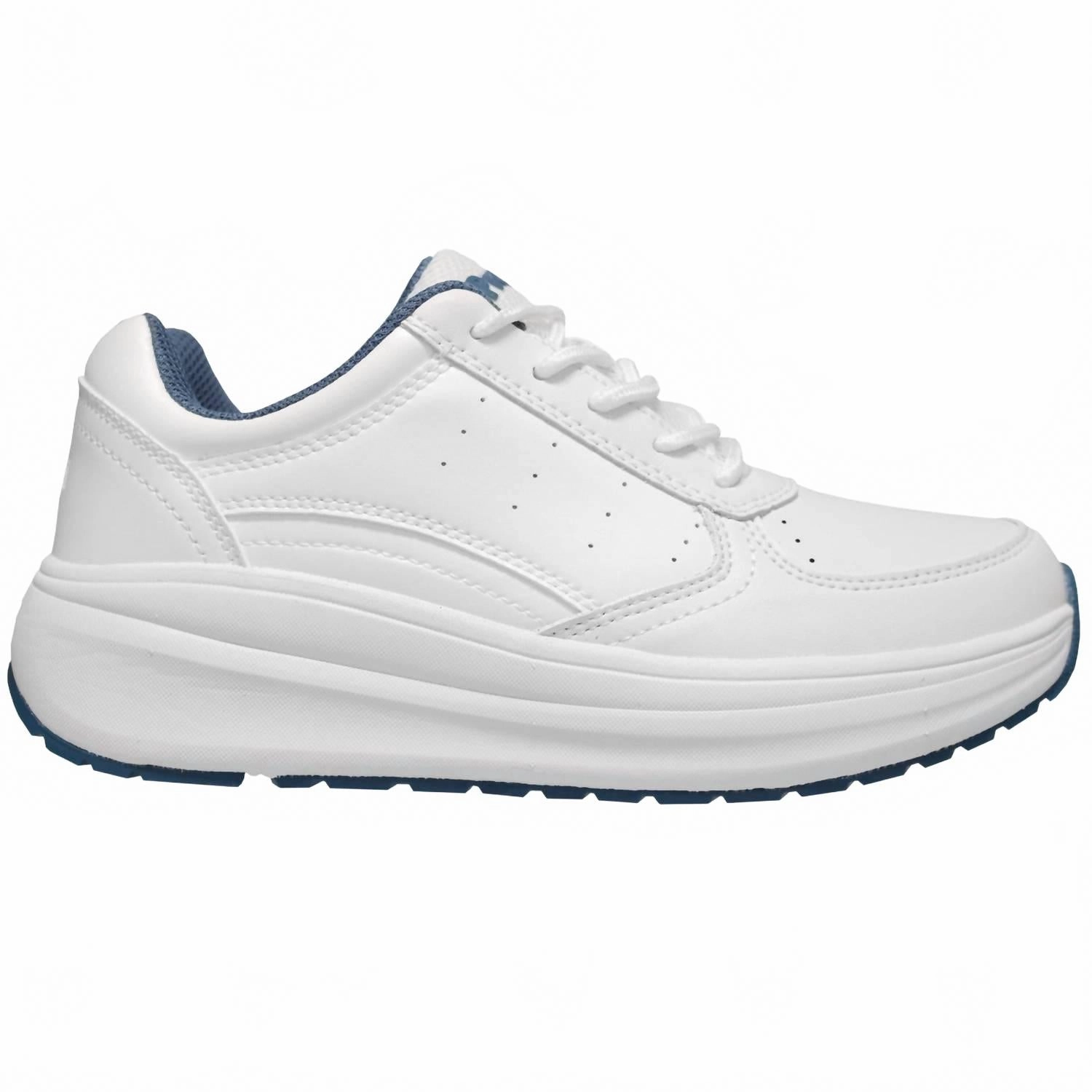 Moisture control vegan running option Women's Ultima Athletic Shoes In White/denim