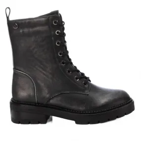 Fur Trim High Lift Women's 143090 Round Toe Booties In Plumb