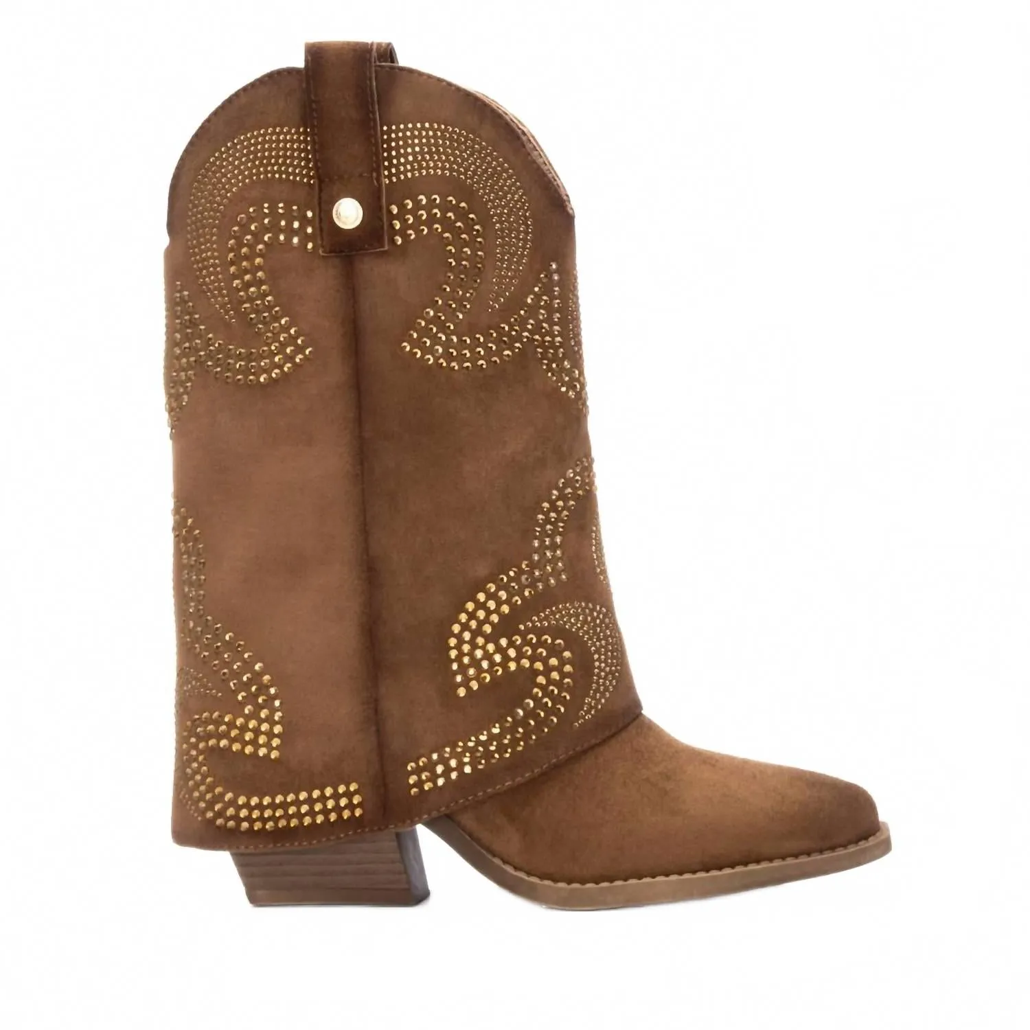 Slip Resistant Remote Hiking Contoured Heel Cup Women's 144467 Block Heeled Booties In Camel