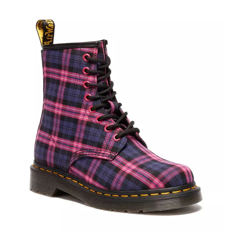 Women's 1460 Pink Tartan Multi anti static