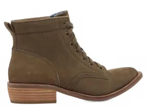 Women's Acres Suede Lace-Up Boot In Olive Soft Sole Fitness Enthusiast