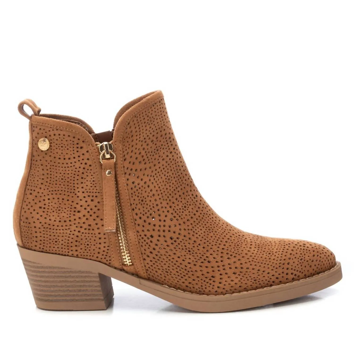 Women's Ankle Booties In Camel Shock Absorbing Urban Commute