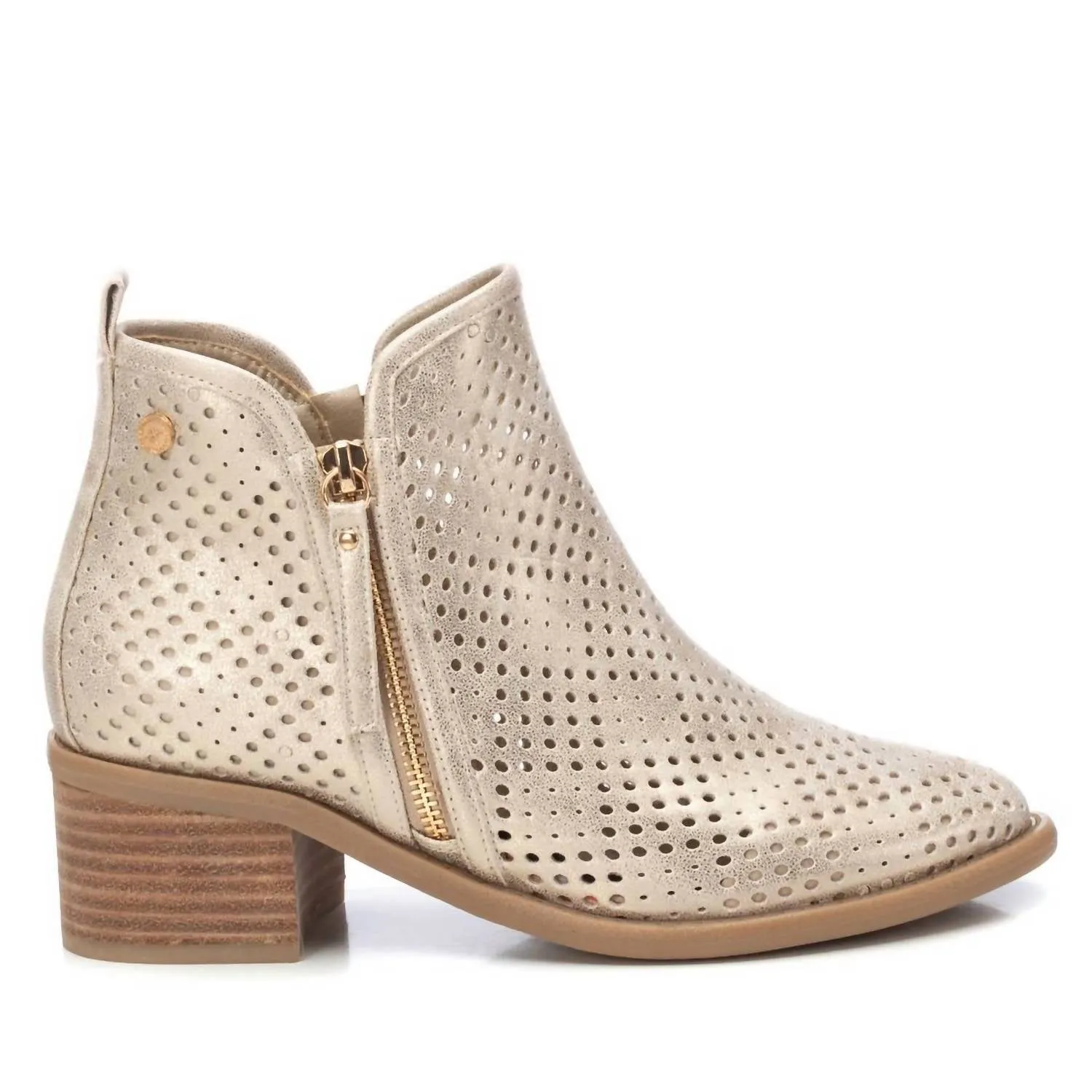 Rugged Built City Walking Women's Ankle Booties In Gold