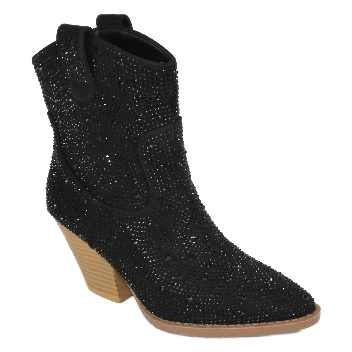 Women's Ankle Stone Bootie In Black Breathable Material Long Haul