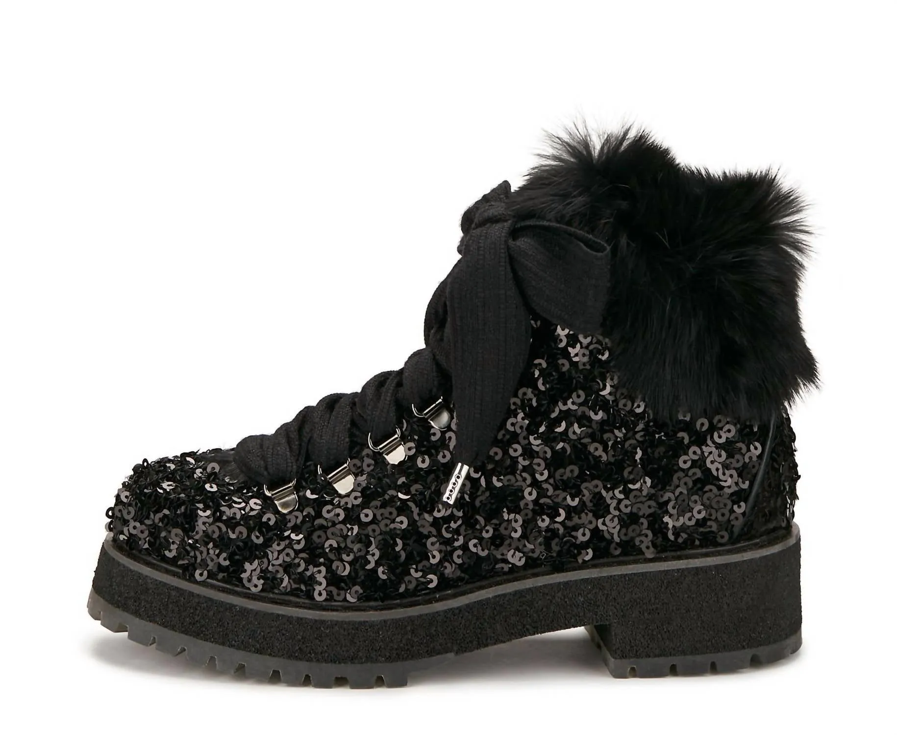 Women's Apreski Special Boots In Black Sequin Rugged Built City Walking
